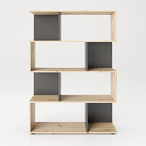 phoenix group Regal SHELFY mit 8 Fächern, Artisan Eiche mit Grau