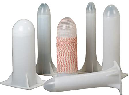 MAQA 1 pz Tubo per arrosti e salumi in plastica da 86 a 160 mm, imbuto con ogiva per applicazione rete sugli insaccati 140 mm