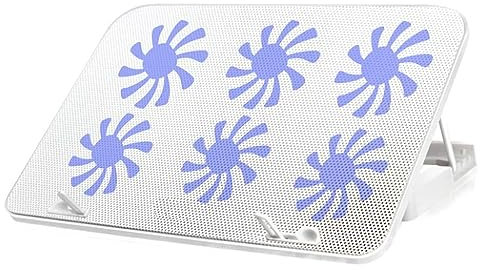 Laptop Cooler Base de refrigeracion portatil Retroiluminación LED de refrigeración para Ordenador portátil para Juegos con 6 Ventiladores de refrigeración(Color:1)