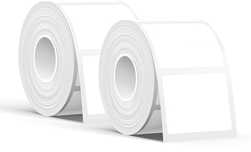 SUPVAN KATASYMBOL T50M Pro 2 Rouleaux d'étiquettes Thermiques Autocollantes Imperméables, 40 mm x 30 mm, 2 Rouleaux, 250 Pièces/Rouleau, Noir sur Blanc