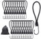 JunGG Expander mit Haken 12 Stück - Spanngummi mit Haken - 20cm Planenspanner mit Haken Schwarz Gummispanner für Plane Netze Zelte Anhängerplane Banner