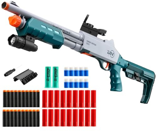 Toy Shotgun Soft Bullet Foam Dart Toy Gun Blaster Shell Ejecting with Accessories Gift for Outdoor Games