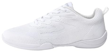 Kraftpaid Leichte Cheerleading-Schuhe,Weiß Cheerleading Schuhe,Damen Cheerleading Schuhe,Atmungsaktiv,Feuchtigkeitstransport,Mit StoßDäMpfung,rutschfeste,FüR Yoga Fitness Gymnastik Training