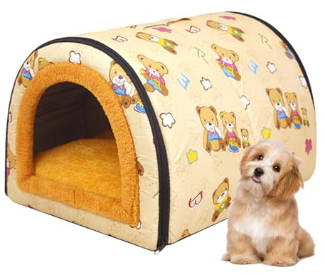 Acogedora Casa Pequeña para Mascotas Perrera Térmica para Mascotas Resistente Al Agua Cama Cerrada para Perros Casa Cerrada para Perros Medianos Y Pequeños