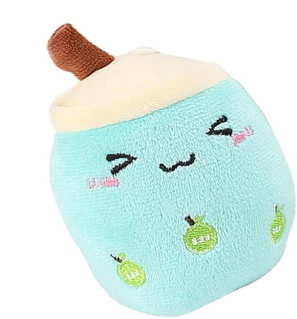Plüschtier für Haustiere, Plüschkissen in Form eines Blasentees, Cartoon-Umarmungskissen, gefülltes Teekissen für Hunde und Katzen, reduziert Langeweile