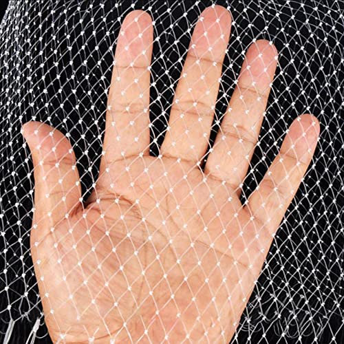 Garden Bird Netting - Premium 15x25m White Nylon Mesh, 2cm Square Grid for Trees & Ponds, Durable Anti-Bird Protection for Farms & Gardens