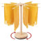 BUTORY Secador de fideos con base giratoria para secar pasta de madera con 9 asas desmontables, secadora de pasta hasta 4,5 kg, reutilizable para pasta