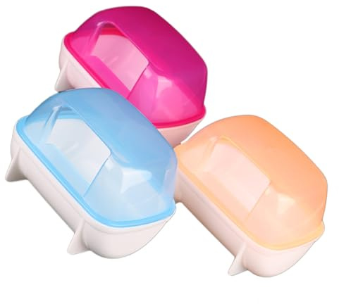 Toddmomy 3 Piezas Baño para Hámster de Plástico Bañera para Hámster Contenedor Mascotas Limpieza Diaria