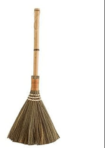 JINGYAN Escoba Manual de Paja Sweing Sweet Wood Sweet Broom Broom Cabello Suave Fuera de Pelo Herramientas de Limpieza de Pisos para el hogar Manual de arcaización barredora de escobas(Big)