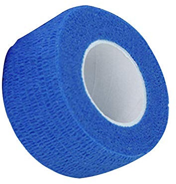 Bandage Tape självhäftande fingertejp, 12 rullar 2,5 cm x 4,5 m stark sporttejp för fingerstukning och svullnad, självhäftande bandage rullar (blå)
