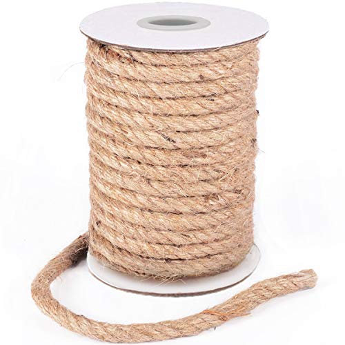 HOMYHOME natürliche Jute Kordel bindfäden 10mm 10 Meter Kunst Handwerk Geschenk bindfäden Weihnachten bindfäden Industrie verpackung Materialien langlebig saite für anwendungen im Garten
