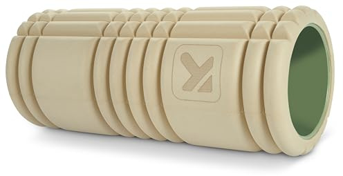 TriggerPoint ECO Grid Hollow Core Foam Roller - for Muscle Recovery and Mobility,Made with 100% Recycled Plastic Core,Sweat Resistant, Easy to Clean,33cm x 13cm,Beige
