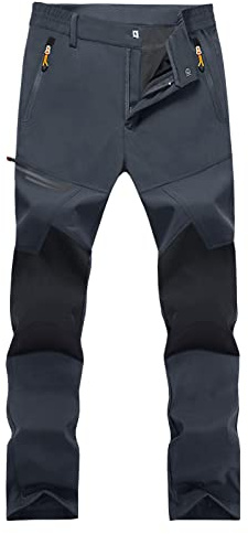 EKLENTSON Men's Outdoor Walking Hiking Trousers Lightweight Stretch Tactical Military Pants for Treeking Camping Cycling Dark Grey,32