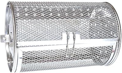 perfk Jaula de Parrilla para asador, Jaula giratoria para Asar, Cesta para Horno de Tambor, freidora de Aire, jaulas para Horno, Cesta de