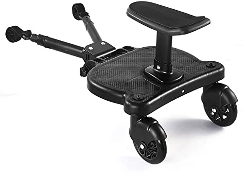 Tabla para cochecito con asiento, plataforma universal para todos los cochecitos, diseño estable de dos ruedas, para niños de 2 a 6 años con una carga máxima de 25 kg