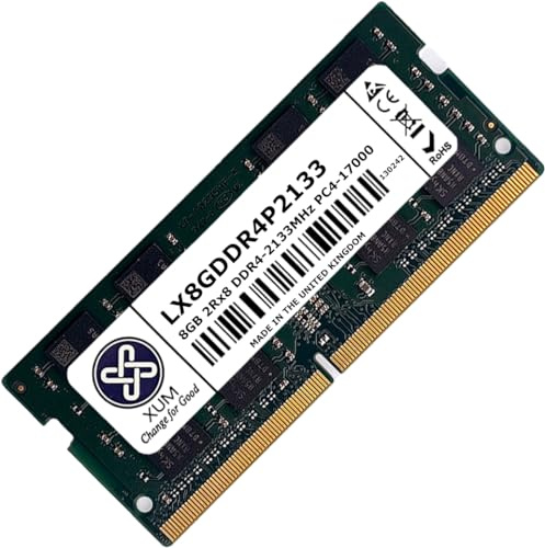 XUM 8GB DDR4 2133MHz PC4-17000 Laptop Notebook Memory Module RAM SODIMM Non-ECC Unbuffered 1.2V 2rx8 Dual Rank 260 Pin CL15