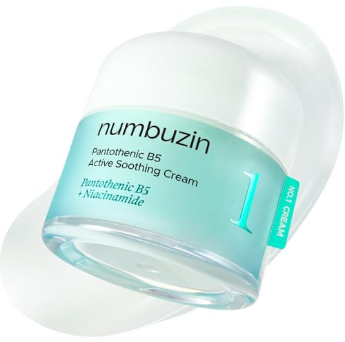 numbuzin N.°1 Crema | Calmante con Ácido Pantoténico B5 | Hidratante ligera, ácido pantoténico, niacinamida | Controla el exceso de grasa, piel con imperfecciones, antiacné | 80 ml
