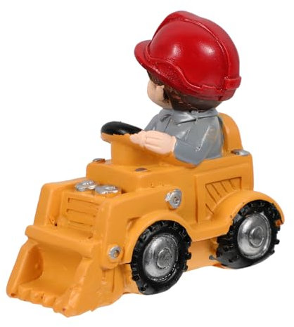 TOBBOMEY 1pc Adorable Resin Excavator Cake Topper Birthday Decoration for Boys Cute Desktop Ornament for Boys and Girls Parties for Home Decor and Collectibles