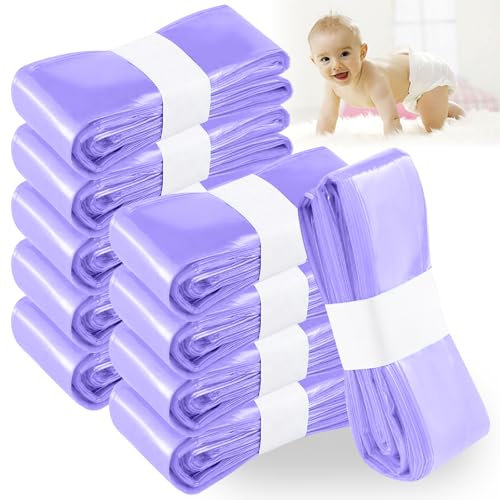 YAMAIDUO 10 Recambios Contenedor de Pañales, 6,5M Recambios de Papelera Pañales Bebe 4 Capas Engrosadas, Bolsas de Contenedor Pañales Compatibles con AngelCare, Litter Locker (Compatible con Todos）