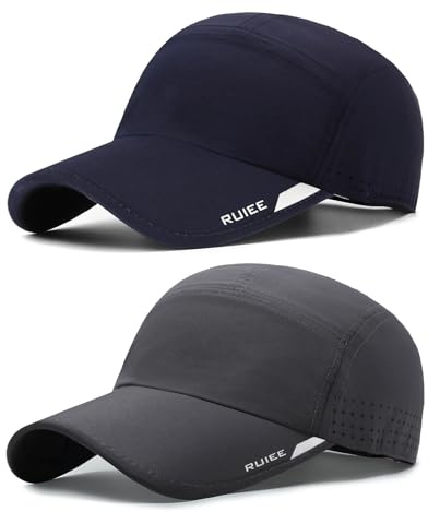 TAGVO 2 Confezioni Cappello da Baseball Asciugatura Rapida Uomo e Donna, Cappello da Corsa Leggero e Traspirante Pieghevole per Sport all'aperto, Anti UV Visiera Berretto Cappello da Sole da Estivo