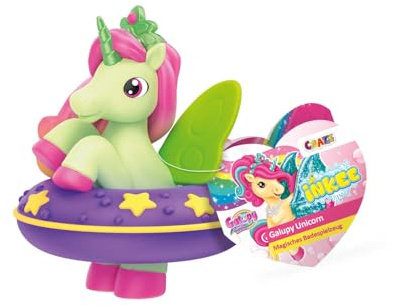INKEE TOYS Galupy Licorne de Bain Magique – Jouet de Bain Bébé Arroseur avec Ailes Thermoréactives – Licorne Squishy – Jouets Bain Enfant (couleur aléatoire)
