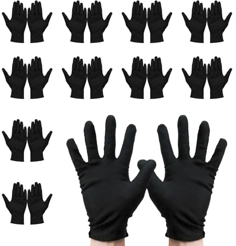10 Pares de Guantes Algodon Talla L Guantes de Algodon de Seguridad Son Duraderos Resistentes a Las Manchas y Adecuados Tanto para Hombres Como para Mujeres Incluidos Guantes Cosmeticos y de Trabajo