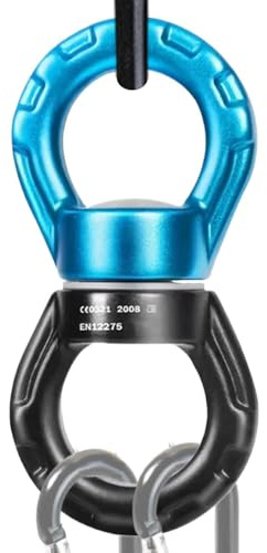 Generico Spinner Aereo - Gancio Girevole 5,59x11,2 cm, Struttura in Metallo, Rotazione | Supporto di Sicurezza Resistente alla Torsione, Amaca Yoga Danza Cortile Portico Albero Sala Giochi p