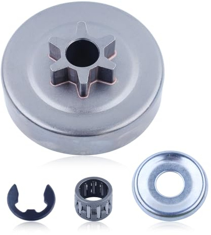 Haishine 3/8 tum 6T koppling trumma kedjehjul bricka E-Clip Kit passar STIHL motorsåg 017 018 021 023 025 MS170 MS180 MS210 MS230 MS250#1123 640 2003