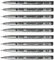 Willingood Fineliner Pigment Liner Set [9 Stück] mit 8 Linienbreiten und 1 Brush（schwarz Fineliner Stifte Artist Set Pigment Liner