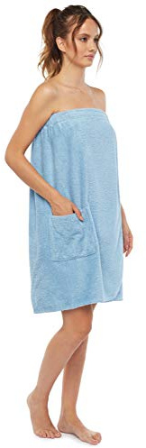 Arus Women's Bathrobe GOTS Certified Organic 100% Turkish Terry Cotton Robe Adjustable Closure Bath Wrap Gray, Large