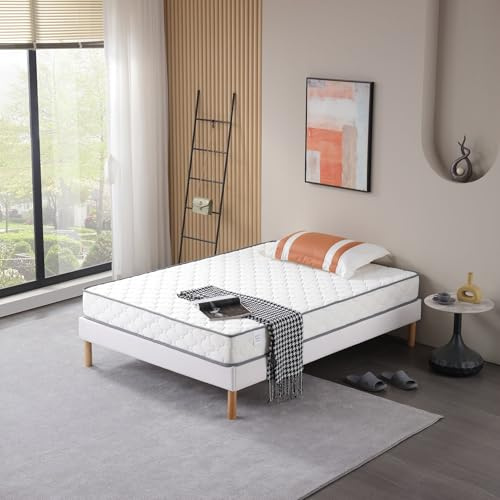 Literie Julien Matelas 120x190 Hauteur 18 cm - Soutien Très Ferme - Mousse 30 Kg/m3 HR Dernière Génération - Très Respirant