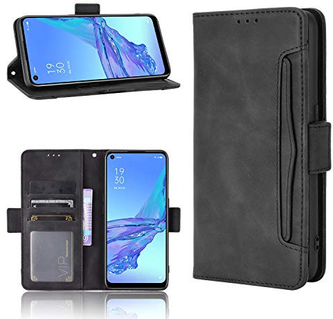 BellaCase Nokia 5.4 Hülle [Brieftasche] [Klammerfunktion] [Kartenfächer] [Magnetic Flip Cover] Kompatibel mit Nokia 5.4 Smartphone(Schwarz)