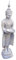 Gartenfigur, Asien Buddha Figur Tempelwächter Figur mit Schale, 76 cm, Figur für den Garten, wetterfeste Deko