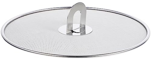 Luxshiny Couvercle Anti Projection Cuisine 25cm, Grille Anti ÉClaboussure PoêLe, Protection ÉClaboussure Cuisine, Couvercle En Acier Inoxydable, Facile à Nettoyer, IdéAl Pour La Cuisson
