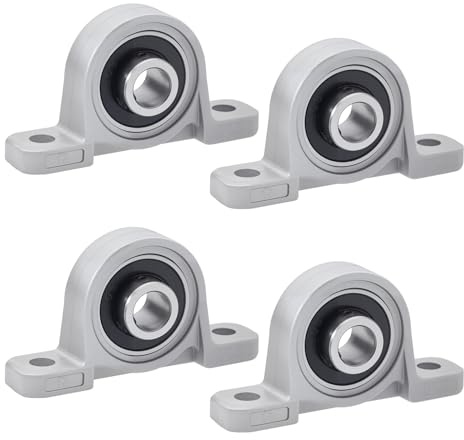 4 stycken höljslager vertikala stålager lagerbockar kullager lagerbocken axel huslager våglager för axelmaskin, 3D-skrivare (8 mm innerdiameter)