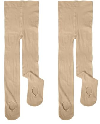 DHSBGWSX 2-Teilige Ballettstrumpfhose, Ballettsocken Für Mädchen, Ballettstrumpfhose, Löchrige Ballett-Leggings, Dehnbare Tanzkleidung
