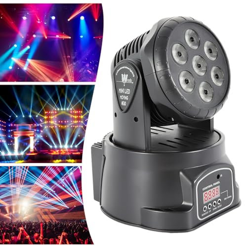 LED Par strålkastare, LED scenljus festljus RGB DMX512, discoljus strålkastare belysning rörelse huvud med fjärrkontroll, DJ-ljus scenljus, multi-effekt festljus