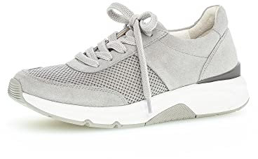 Gabor Damen Low-Top Sneaker, Frauen Halbschuhe,Sportschuhe,Freizeitschuhe,Turnschuhe,Laufschuhe,schnürschuhe,schnürer,Light Grey,39 EU / 6 UK