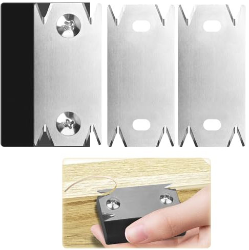 Débroussailleuse de bordure avec 2 lames de rechange, grattoir à angle droit, raboteuse pour bois, PVC, ABS