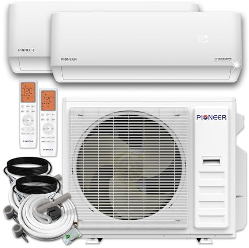 Dual Split 18000 BTU 1.5-Ton Quantum Ultra Wi-Fi 24 SEER2 Energy-Star Multi (2) Zone Wall Mount Air Conditioner Heat Pump 230-Volt