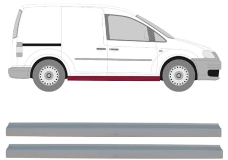 2X Schweller Reparaturblech rechts = Links passend für VW Caddy III/Lift (2K) 2004-2015