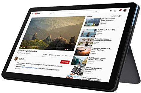 Lenovo Chromebook Duet, 2-in-1, 10.1 WUXGA Display, MediaTek Helio P60T, 4GB LPDDR4X RAM, 64GB eMCP SSD, ARM G72 MP3 Graphics, Chrome OS, ZA6F0031US, Ice Blue + Iron Grey