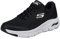 Skechers Herren Arch Fit Sneaker, Black Textile Synthetic White Trim, 44 EU
