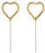 PartyDeco Wunderkerzen Hochzeit 16x5cm in Herzform 2er Set - Brennendes Herz Sternspritzer Herzwunderkerzen für Vintage Hochzeitsdeko