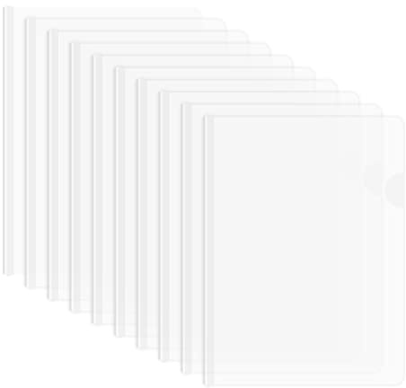Couvertures de Rapport A4, 10pcs A4 Reliure Présentation Dossier, Plastique Chemise Couvertures, Transparent Dossier Coulissante, Barre Coulissante Présentation Dossier Fichiers.Hold 75 feuilles
