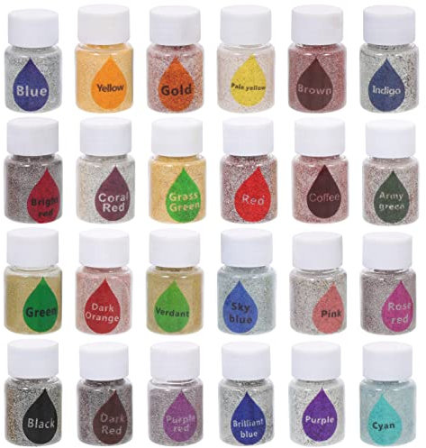 VICASKY 24st Tie-dye-Pulver Tie-dye-kit Tie-dye-pigmente Handform Batikpulver Tie-dye-Pigment-Set Pigmente Zum Färben Von Stoffen Buntes Färbepulver Textil- Kind Farbpulver Flaschen-