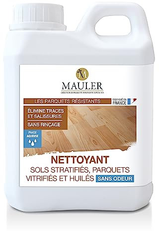Nettoyant parquet vitrifié, huilé, stratifié 5Litres Mauler - ne modifie pas la brillance des parquets mats