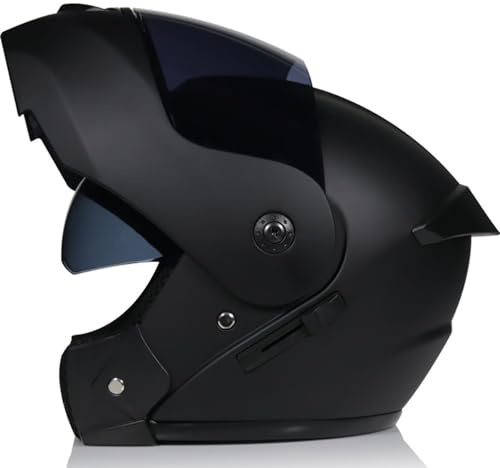 Casque Moto Modulable Flip Up Homme VTT Casque Quad ECE Homologué Casque Scooter Femme Adulte Double Visière Casques intégraux pour Moto Casque Scooter Homme Homme Femme S~XL