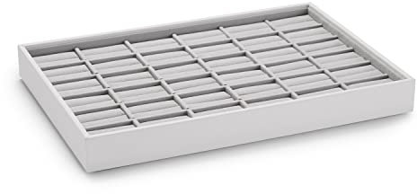 Papten vassoio impilabile per gioielli, cassetto per la conservazione dei gioielli, organizzatore di inserti per gioielli, espositore per anelli 36 scomparti