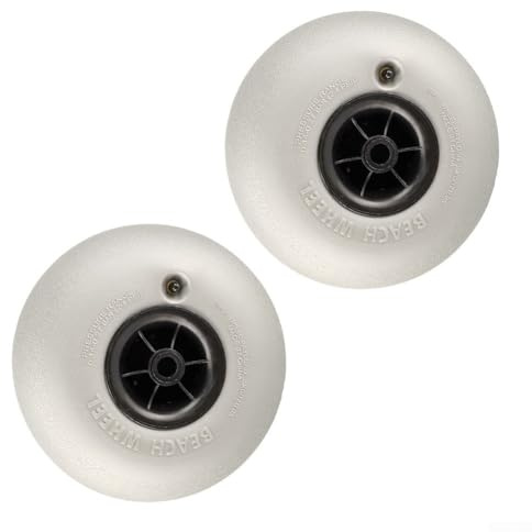 2 ruote per carrello da spiaggia, pneumatici a palloncino, in PVC, con superficie morbida, per kayak, campeggio, ruote di ricambio